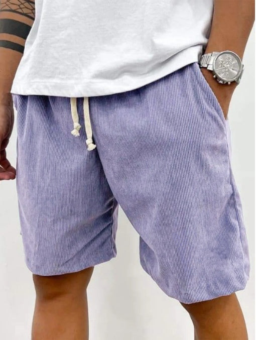 Men’s Corduroy Shorts with Drawstring – Fashion Casual Pockets Pants for Summer | Comfortable & Stylish