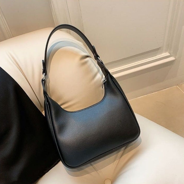 French Handheld All-match White Bag