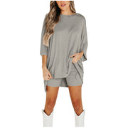 Summer Shorts Suit for Women – Loose Short-Sleeved T-Shirt & Slim Tight Pants | Fresh & Sweet Style