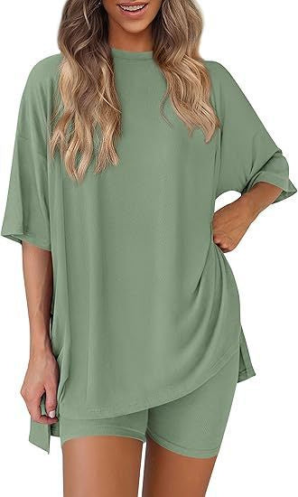 Summer Shorts Suit for Women – Loose Short-Sleeved T-Shirt & Slim Tight Pants | Fresh & Sweet Style