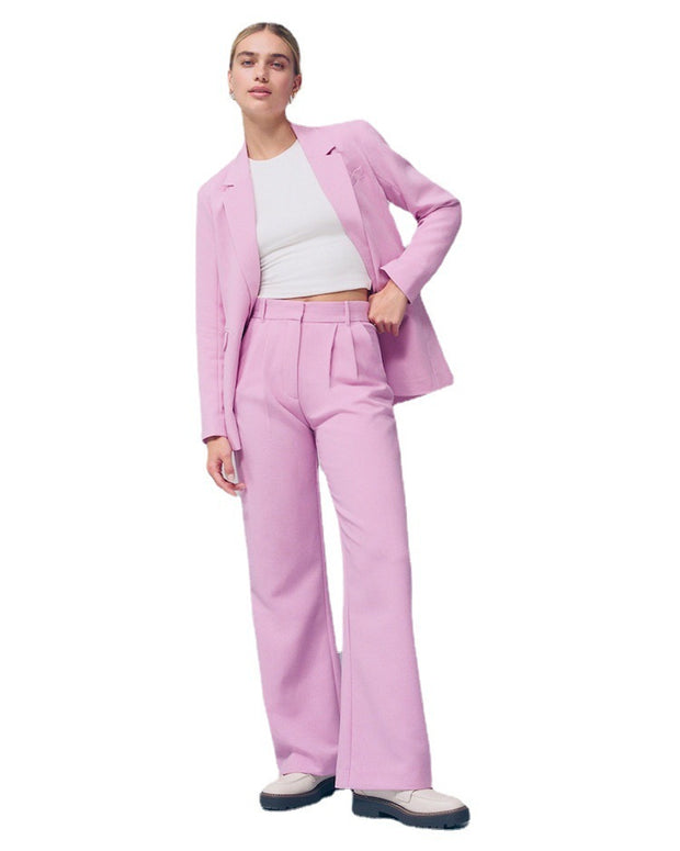 Women’s Pocket High Waist Wide-Leg Casual Pants – Loose Straight Fit with Embroidery | Stylish & Comfortable