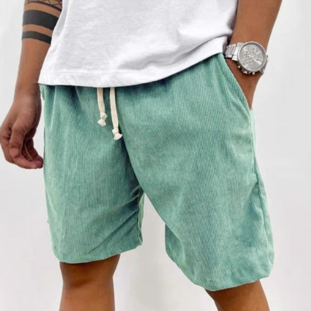 Men’s Corduroy Shorts with Drawstring – Fashion Casual Pockets Pants for Summer | Comfortable & Stylish