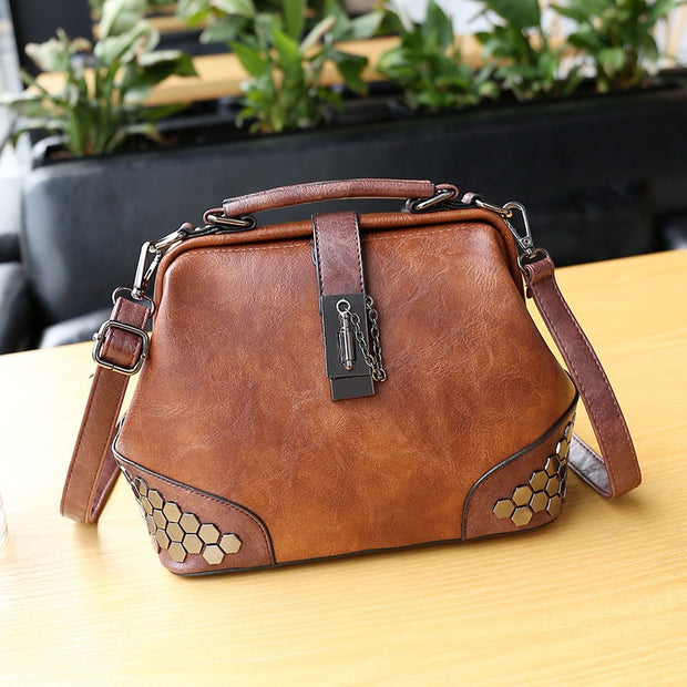Fashion Women Handbag – Stylish PU Leather Shoulder Bag with Silt Pocket & Polyester Lining