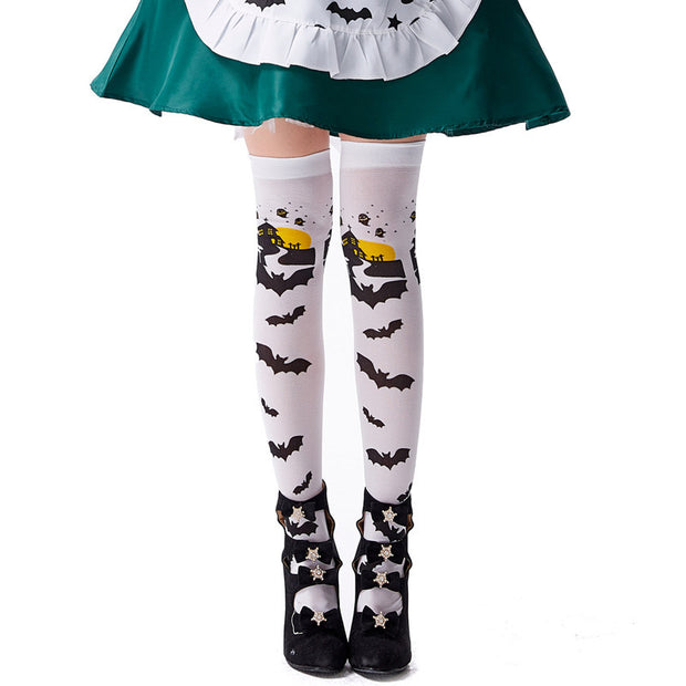 Halloween Cosplay Stockings – Colorful Costume Socks for Parties & Dress-Up | Soft Polyester Spandex, 68cm Long