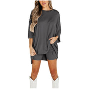 Summer Shorts Suit for Women – Loose Short-Sleeved T-Shirt & Slim Tight Pants | Fresh & Sweet Style