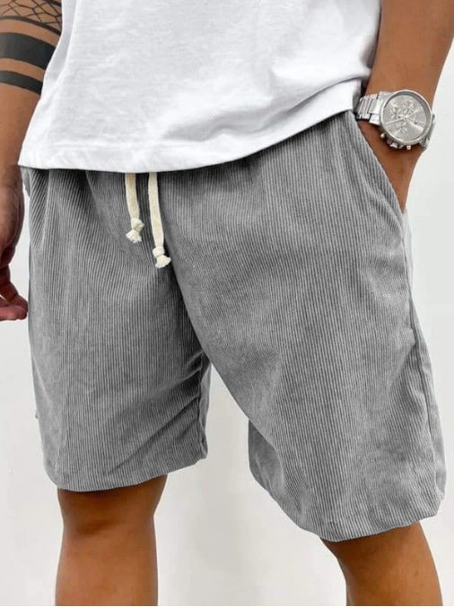 Men’s Corduroy Shorts with Drawstring – Fashion Casual Pockets Pants for Summer | Comfortable & Stylish