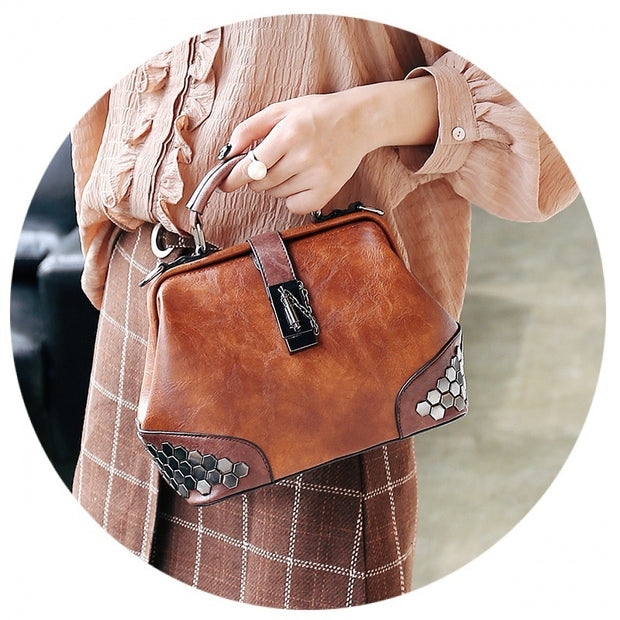 Fashion Women Handbag – Stylish PU Leather Shoulder Bag with Silt Pocket & Polyester Lining