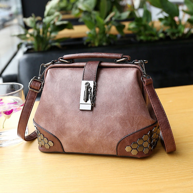 Fashion Women Handbag – Stylish PU Leather Shoulder Bag with Silt Pocket & Polyester Lining