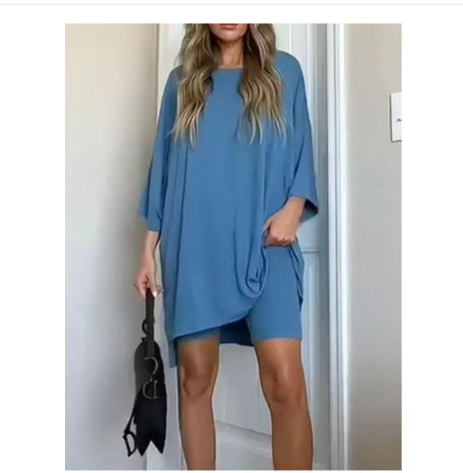 Summer Shorts Suit for Women – Loose Short-Sleeved T-Shirt & Slim Tight Pants | Fresh & Sweet Style