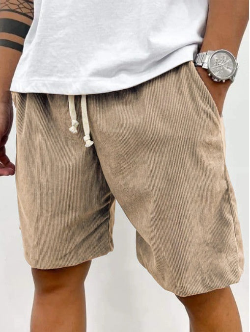 Men’s Corduroy Shorts with Drawstring – Fashion Casual Pockets Pants for Summer | Comfortable & Stylish