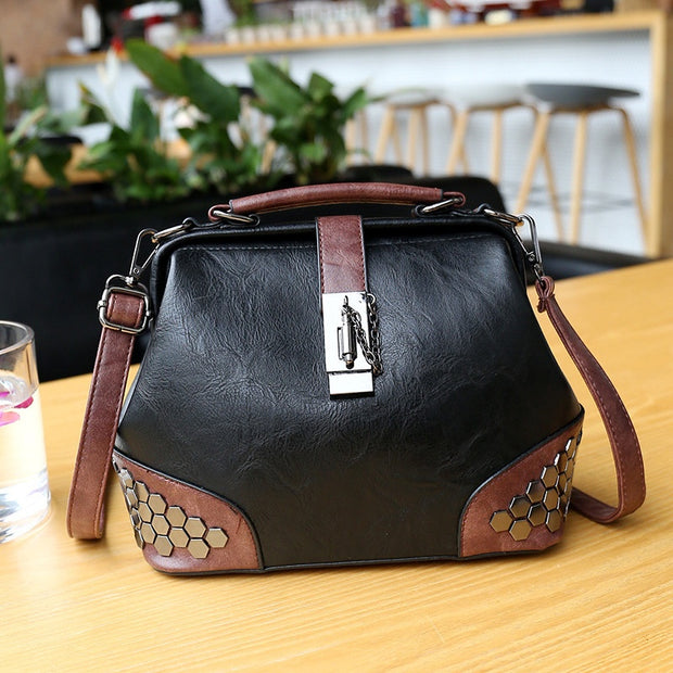 Fashion Women Handbag – Stylish PU Leather Shoulder Bag with Silt Pocket & Polyester Lining