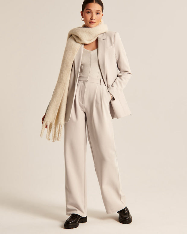 Women’s Pocket High Waist Wide-Leg Casual Pants – Loose Straight Fit with Embroidery | Stylish & Comfortable