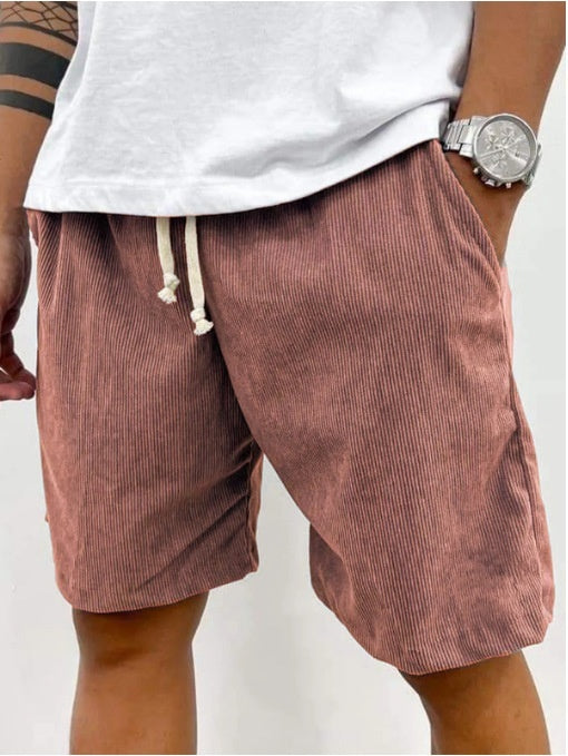 Men’s Corduroy Shorts with Drawstring – Fashion Casual Pockets Pants for Summer | Comfortable & Stylish