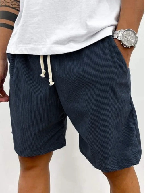Men’s Corduroy Shorts with Drawstring – Fashion Casual Pockets Pants for Summer | Comfortable & Stylish