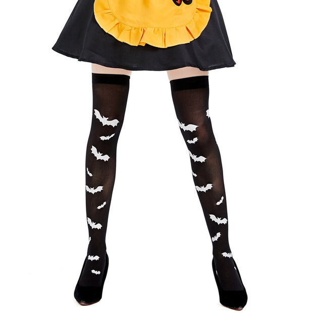 Halloween Cosplay Stockings – Colorful Costume Socks for Parties & Dress-Up | Soft Polyester Spandex, 68cm Long